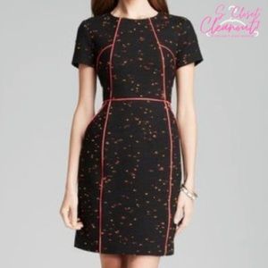 Shoshanna Size 8 Black Neon Tweed Dress